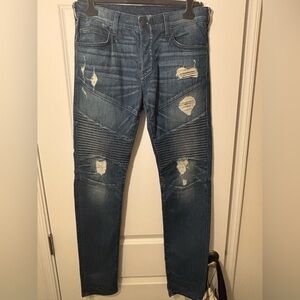 True Religion Blue Distressed Skinny Jeans